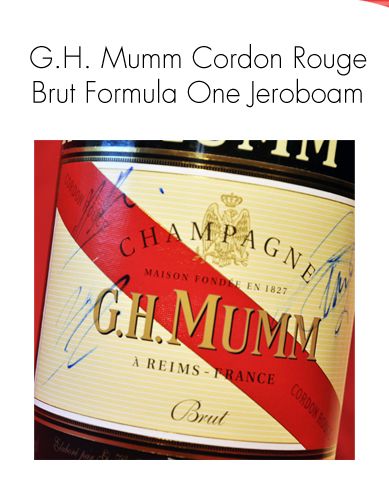Mától egy hétig bárki licitálhat online a Forma 1 hivatalos pezsgőjére, a G.H. Mumm-ra, amelyet a 2008-as magyar futam dobogósai dedikáltak 